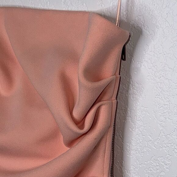 Misha Alston Strapless Ruched BONDED CREPE Mini Dress Calypso Pink Sz 8 Revolve - Picture 4 of 15